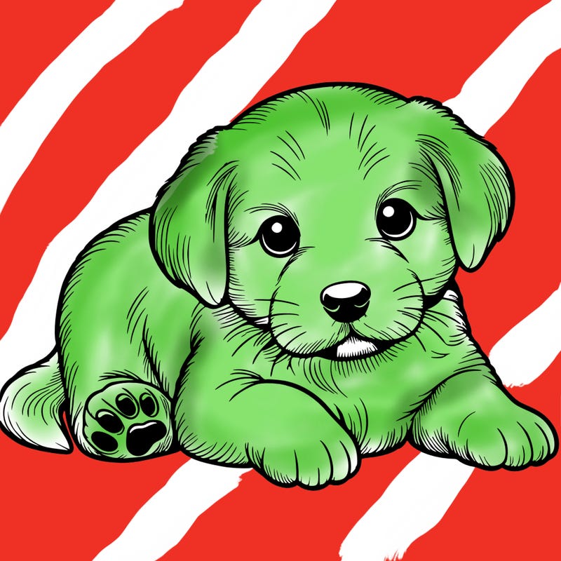 a cute realistic puppy