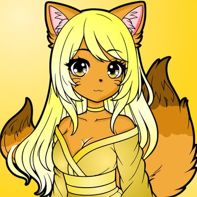 realistic kitsune girl