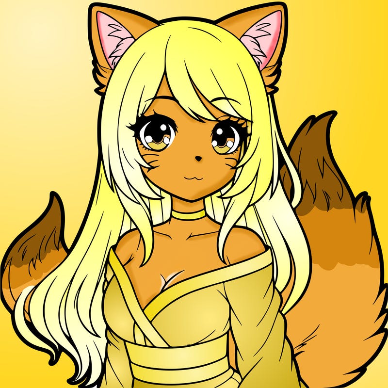 realistic kitsune girl