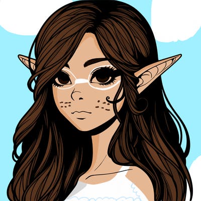 elf girl realistic dark fantasy