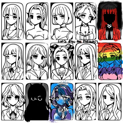girls that look diffrent anime