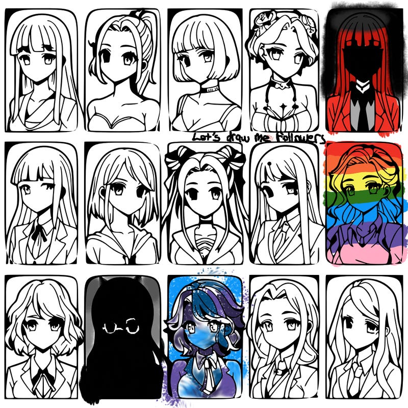 girls that look diffrent anime