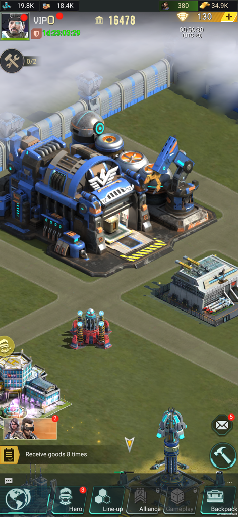 Visión general de la construcción de bases estratégicas y la fábrica de guerra en Age of Warpath Global Warzone.