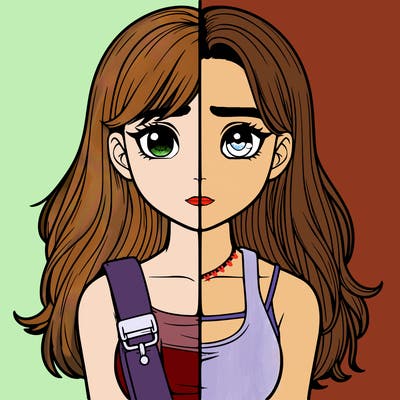 realistic girl split