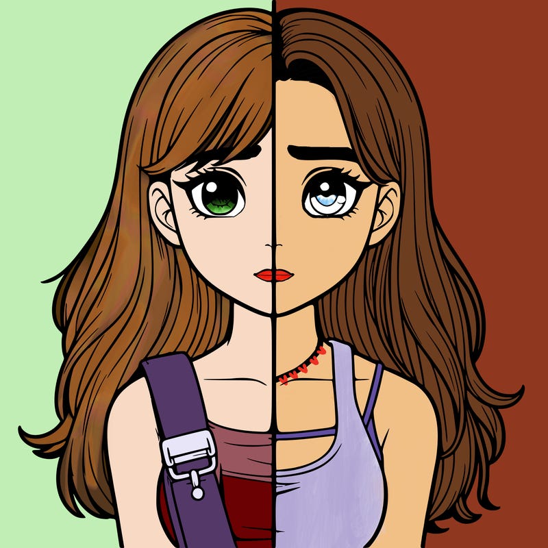 realistic girl split