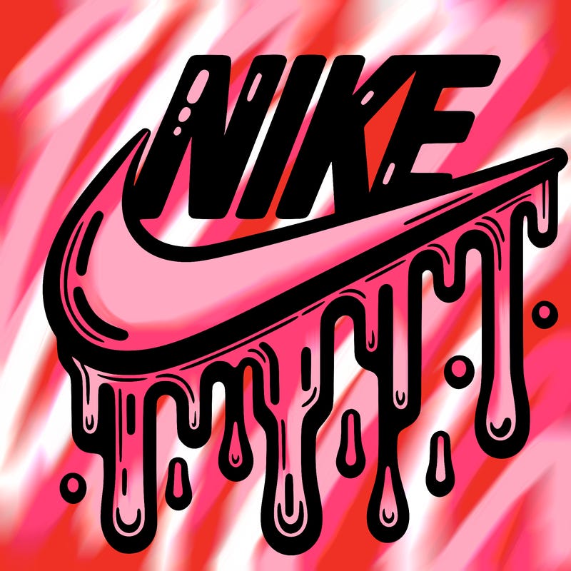 dripping nike logo