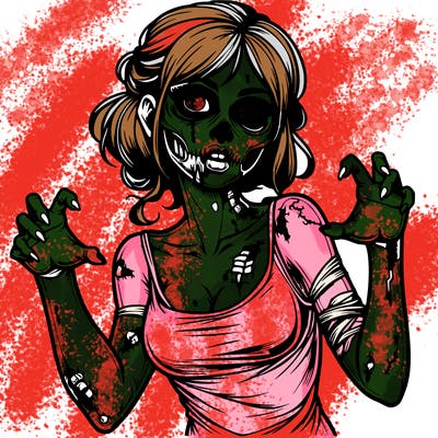 realistic zombie girl