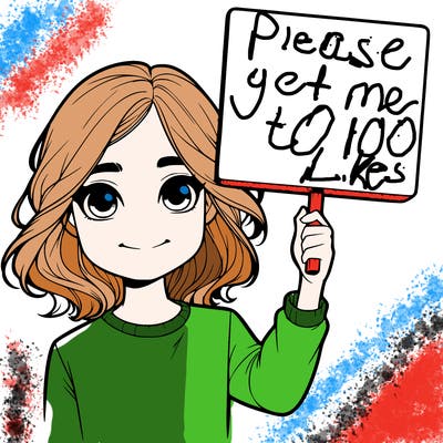 realistic girl holding up a sign