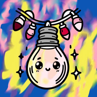 small bulb of a garland