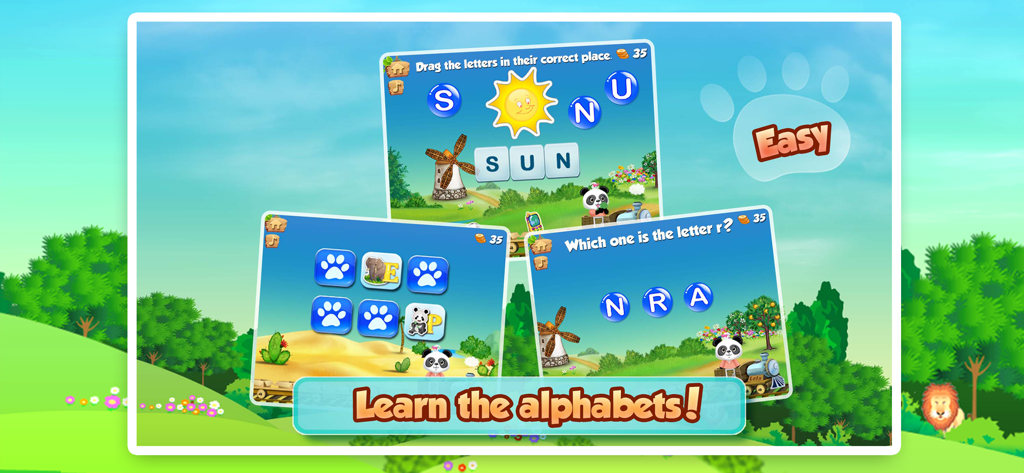 Lola's Alphabet Train ABC Game - Educational games for kids to learn letters, spelling, and the alphabet with Lola Panda.