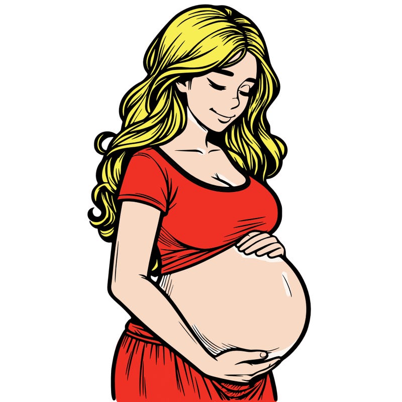 woman heavily pregnant realistic