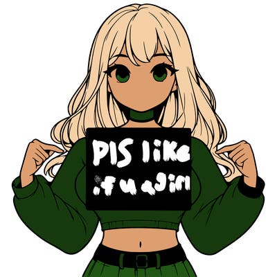 girl holding a blank sign in a long sleeve crop top