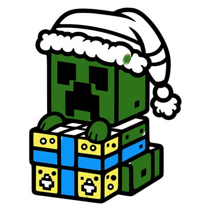 christmas minecraft creeper