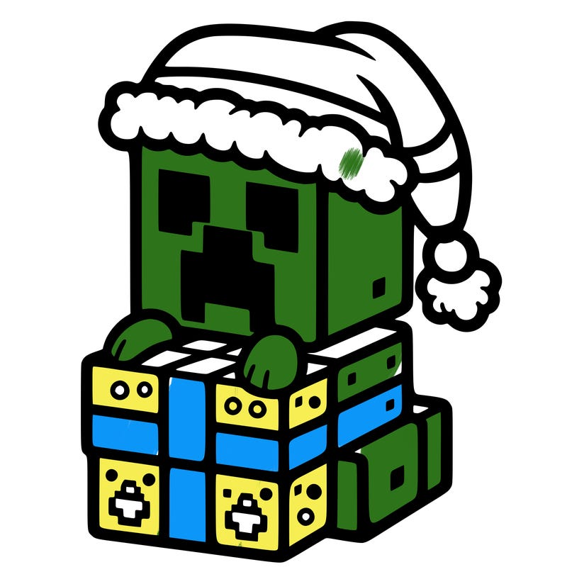 christmas minecraft creeper