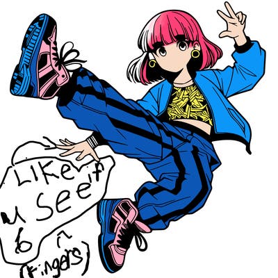 break dancing manga girl