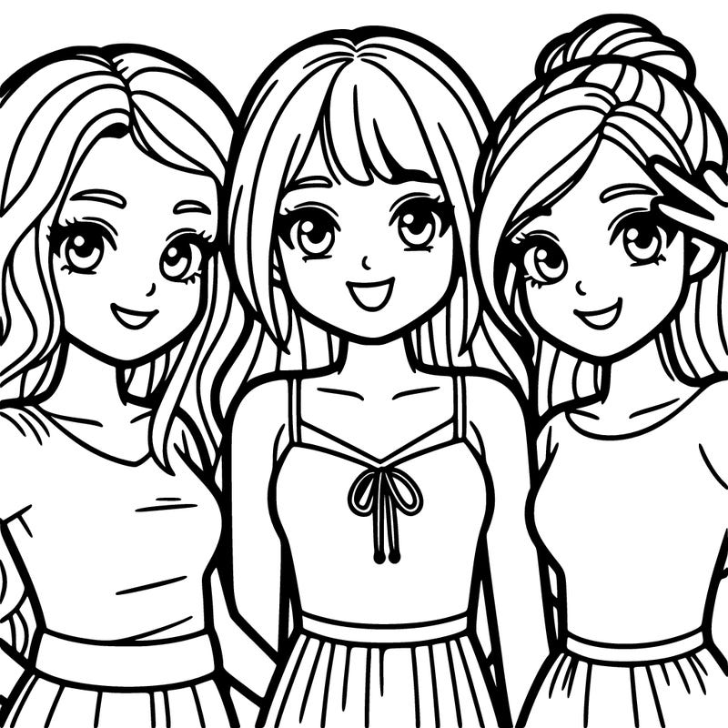3 friends girls