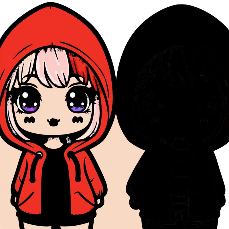 cute but scary twin girls with hodie