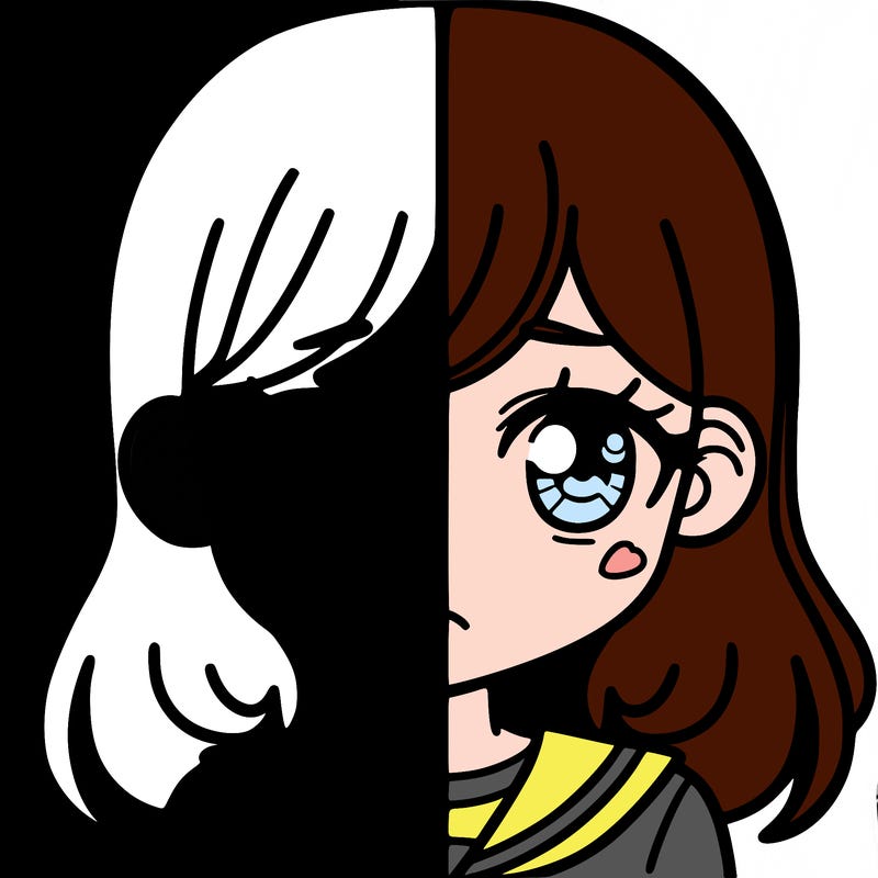 a split of a girl