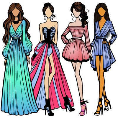 fashion models dresses