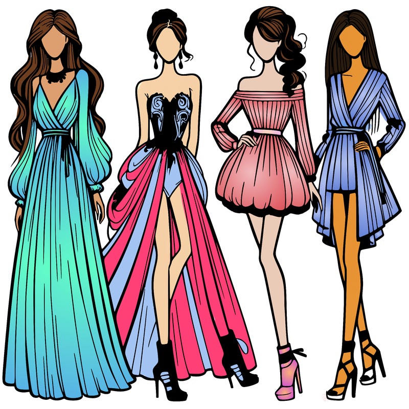 fashion models dresses