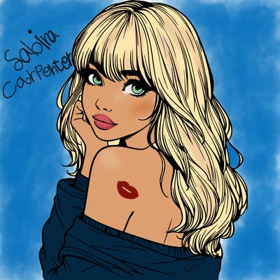 realistic girl with bangs looking over her shoulder