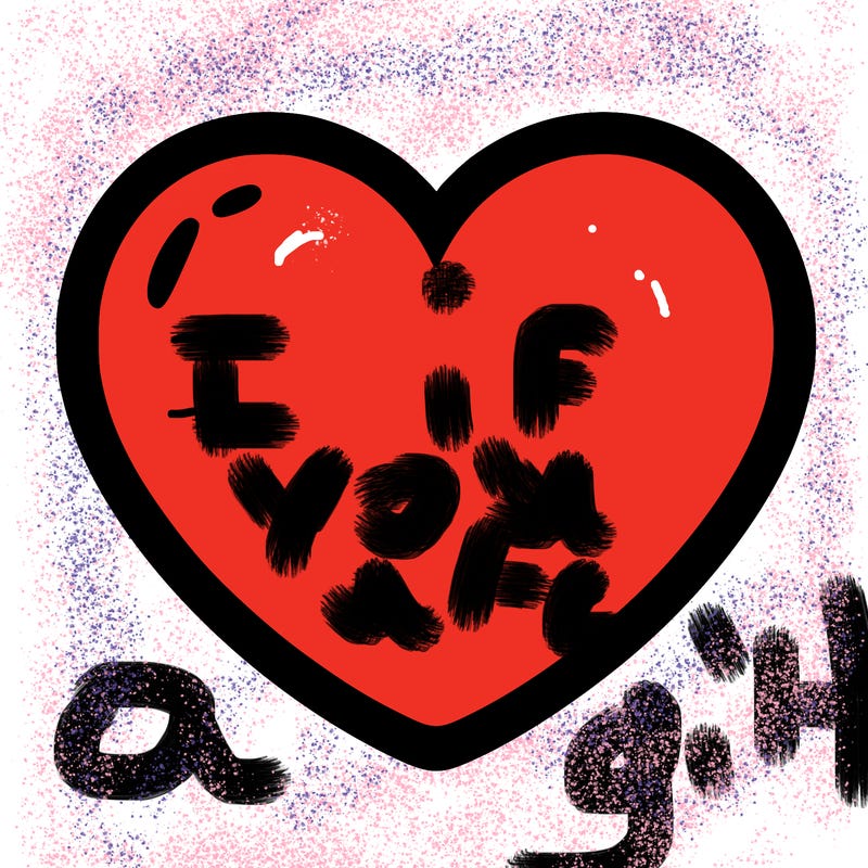 a blank heart