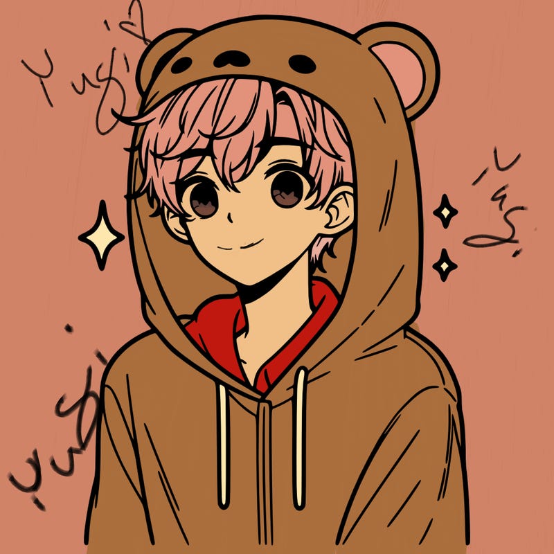 a 17 year old boy in a cute animal hoodie