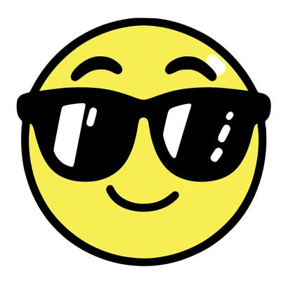 emoji with sunglasses