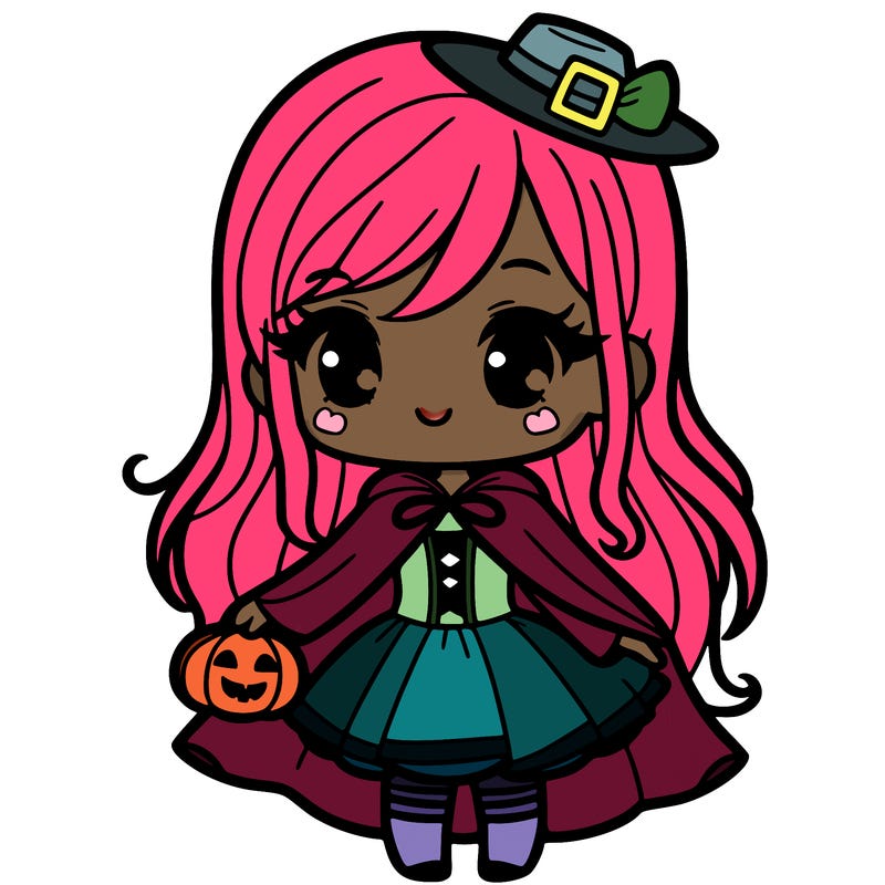 a girl in a halloween costume