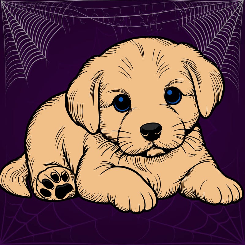 a cute realistic puppy