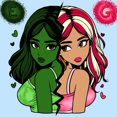 realistic girl split