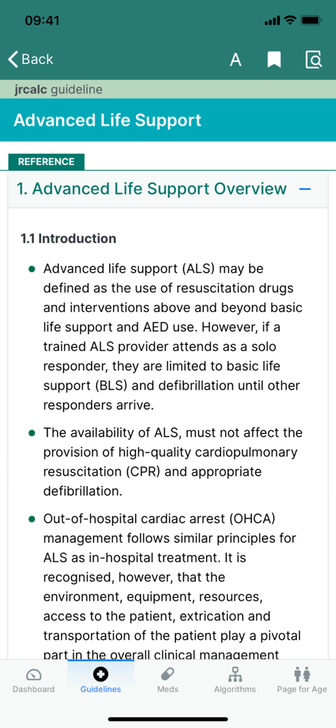 iCPG: the JRCALC Guidelines - iCPGアプリインターフェース上の二次救命処置（ALS）ガイドラインの概要