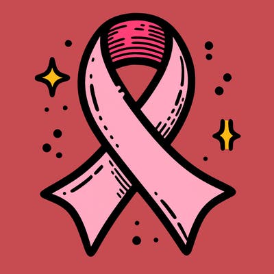 ribbon symbol of national breast cancer awareness month