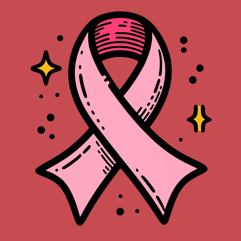 ribbon symbol of national breast cancer awareness month