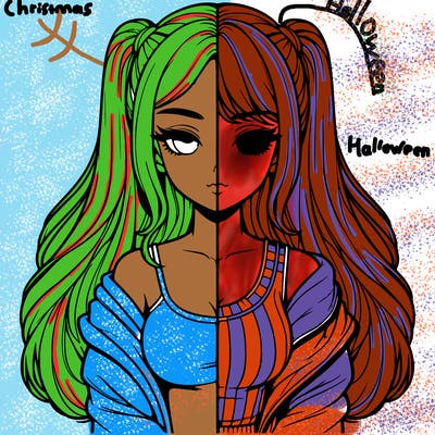 realistic girl split