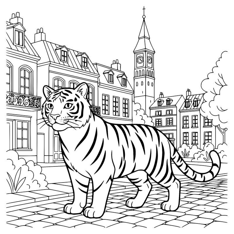 half between a tiger and a cat