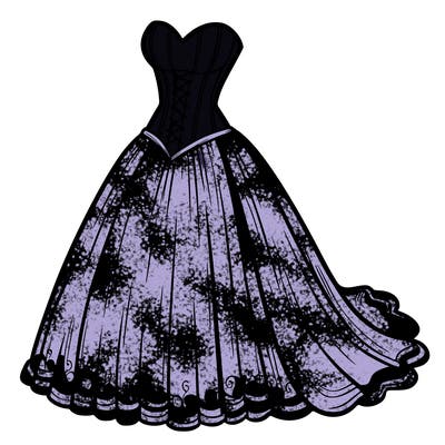 wedding dress-corset and a long and flowy skirt