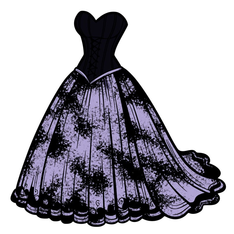 wedding dress-corset and a long and flowy skirt