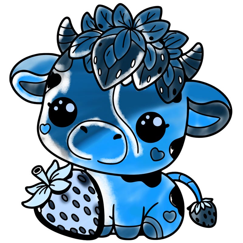 cute strawberry cow