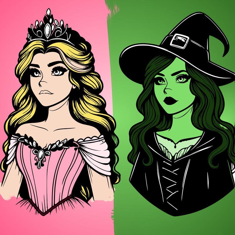 princess and witch realistic