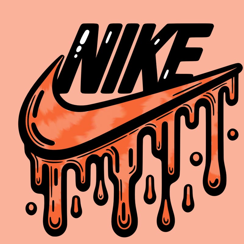 dripping nike logo