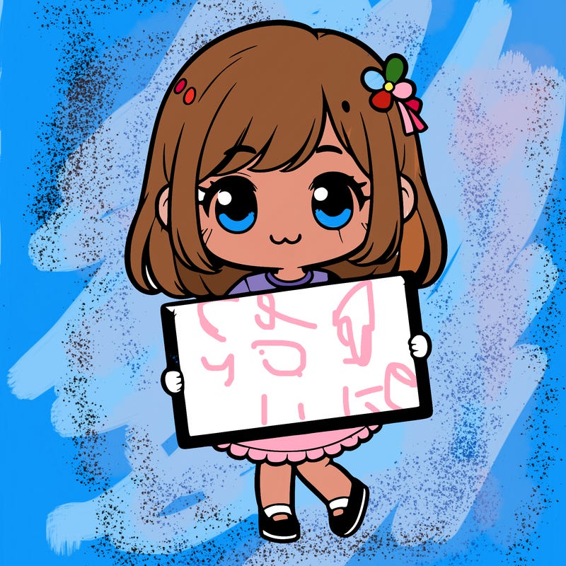 a cute girl holding a blank sign