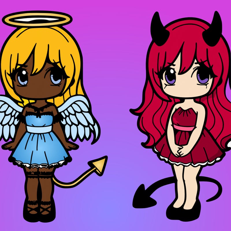 angel and devil girl