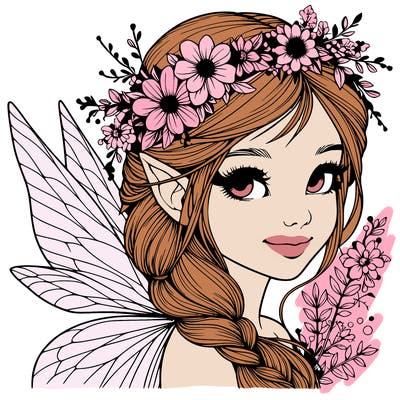 beautiful realistic fairy portrait