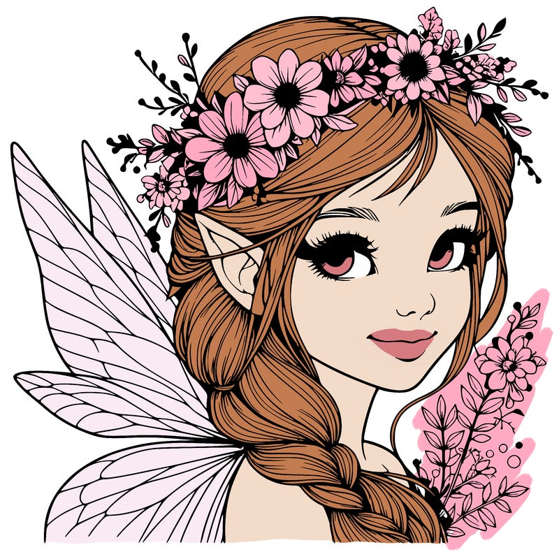 beautiful realistic fairy portrait