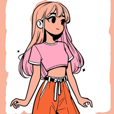 girl in a cute crop top