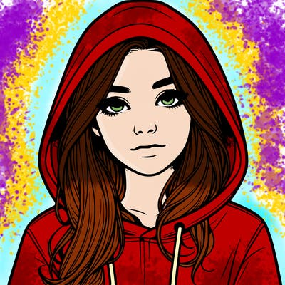 realistic girl with a hoodie