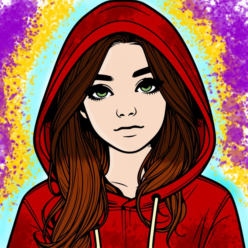 realistic girl with a hoodie