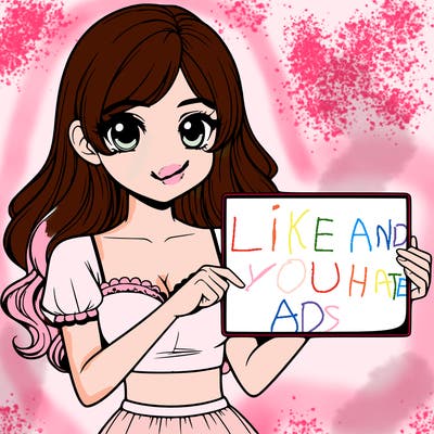 realistic pretty girl holding blank sign