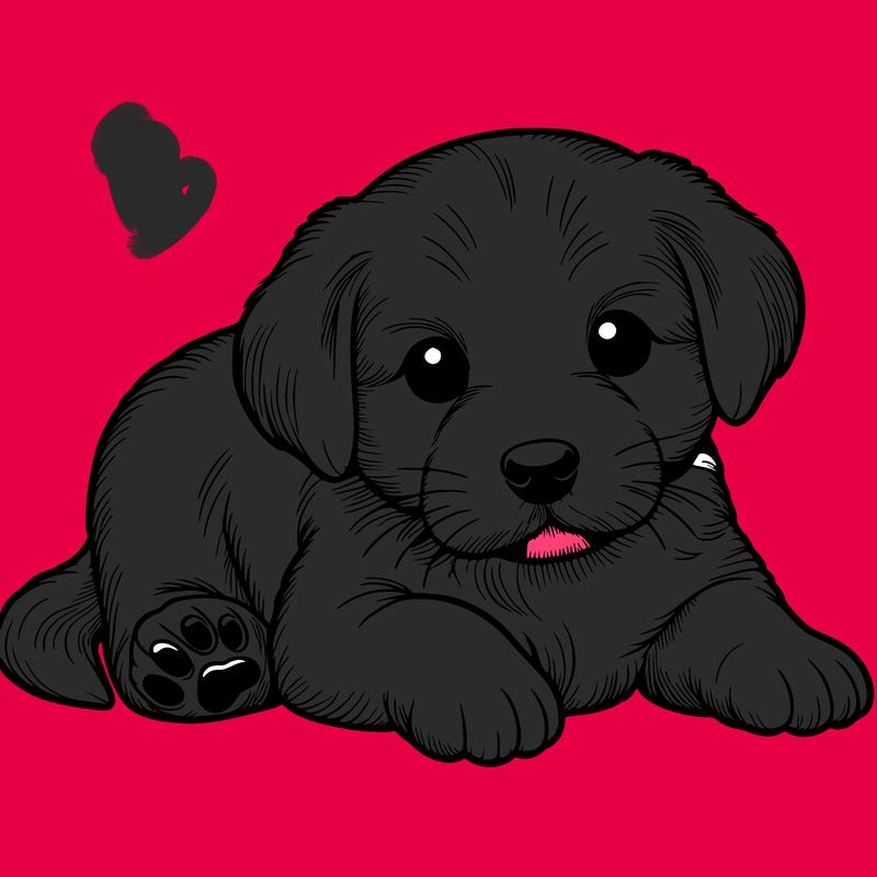 a cute realistic puppy